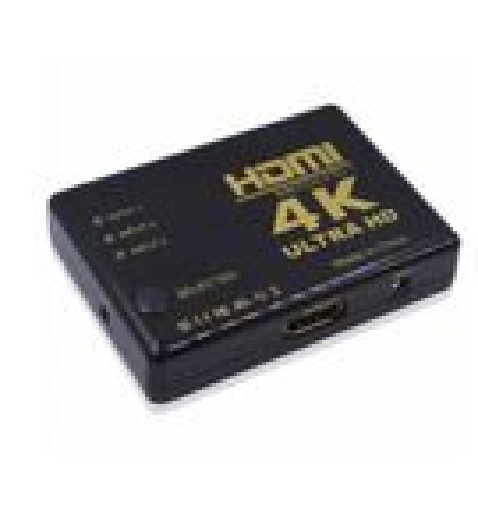 HDMI Switch 4K Ultra HD Switch 3 port Input 1 Output avec télécommande