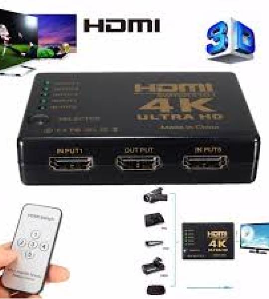 HDMI Switch 4K Ultra HD Switch 5 port Input 1 Output avec télécommande