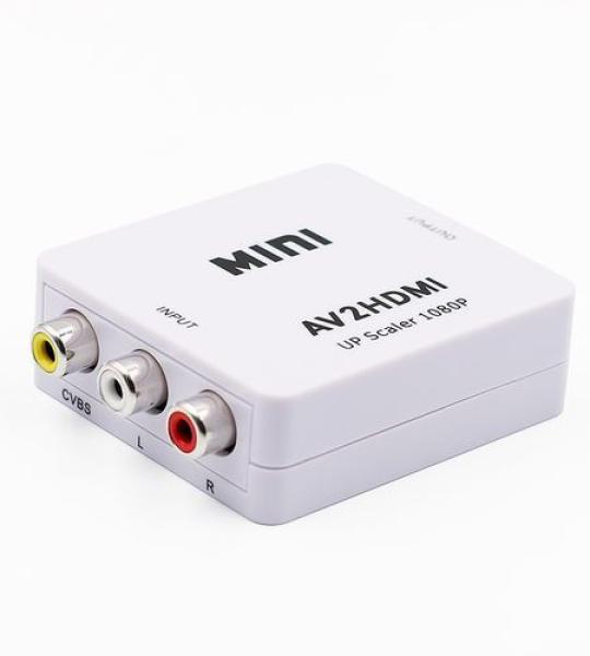 Mini Hdmi 2Av Convertisseur audio vidéo AV2HDMI, RCA vers HDMI 1080P