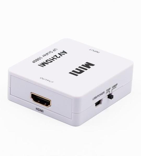 Mini Hdmi 2Av Convertisseur audio vidéo AV2HDMI, RCA vers HDMI 1080P