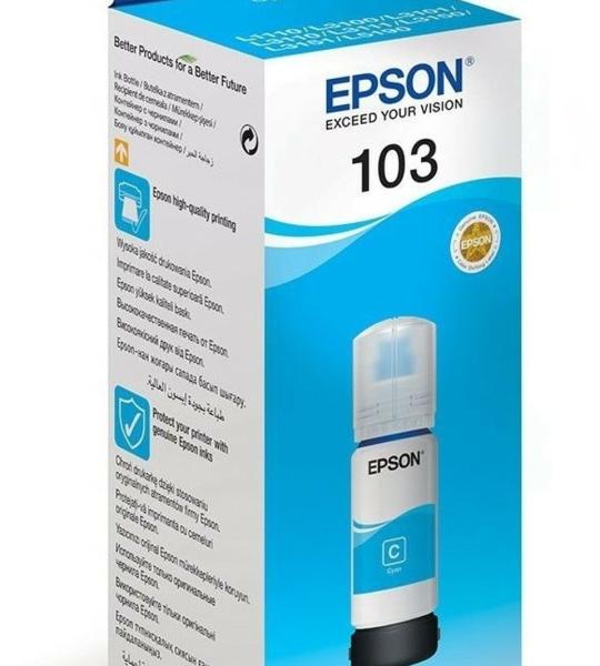 Epson 103 Cyan - Bouteille d'encre Epson EcoTank d'origine