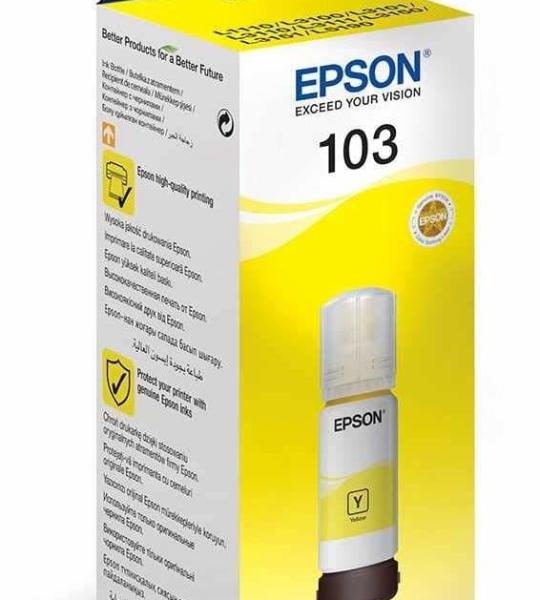 Epson 103 Jaune - Bouteille d'encre Epson EcoTank d'origine