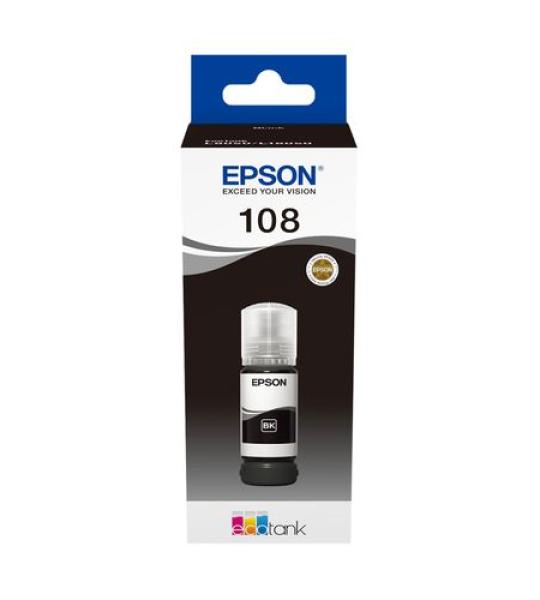 Epson 108 Noir - Bouteille d'encre Epson EcoTank d'origine