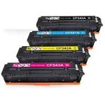pack 4 toner CF540a / CF541q / CF542a / CF543a compatible